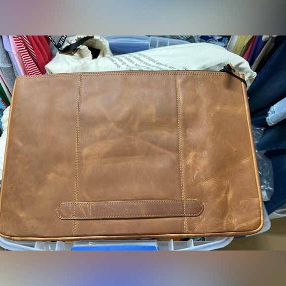 Myra bag leather hairon tooled laptop bag NWT - Picture 3 of 4